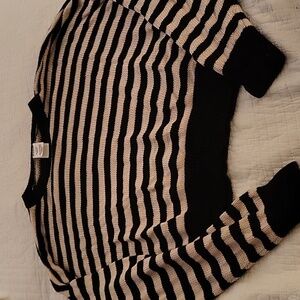 PINK striped crop sweater , size XS